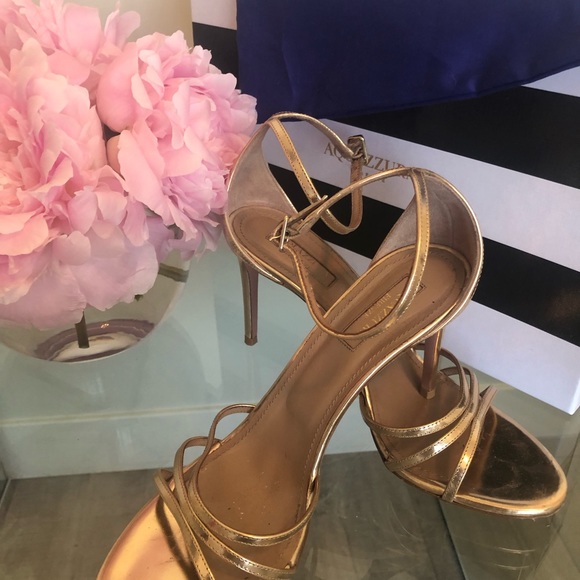 Aquazzura Soft Gold Sandal / heels. - Picture 2 of 4